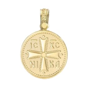 Κολιέ Κωνσταντινάτο Τριάντος από Κίτρινο Χρυσό Κ14 με Ζιργκόν 1.3.1104