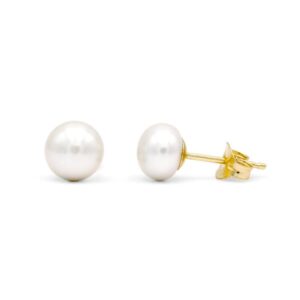 Σκουλαρίκια Pearls με Μαργαριτάρι σε Κίτρινο Χρυσό Κ14 ΜΣ0172