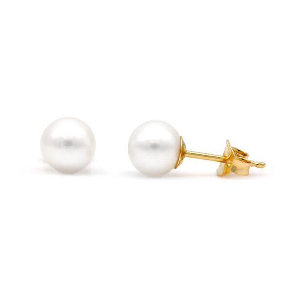 Σκουλαρίκια Pearls με Mαργαριτάρια Akoya Ιαπωνίας 6,0-6,5mm Κ14 ΜΣ0173