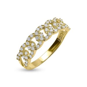 Γυναικείο Δαχτυλίδι Κίτρινο Χρυσό Κ14 με Ζιρκόν ΔΚ1243