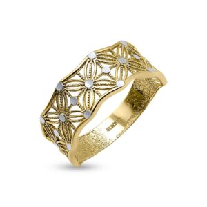 Γυναικείο Δαχτυλίδι σε Κίτρινο & Λευκό Χρυσό Κ14 ΔΚ1241