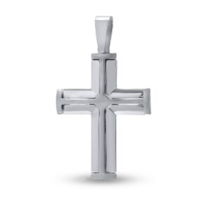 Ανδρικός Σταυρός Orosimo από Λευκό Χρυσό Κ9 ΣΤ0793