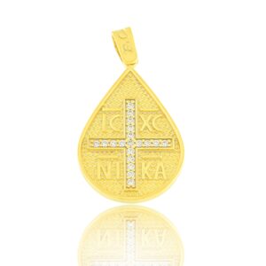 Κολιέ Κωνσταντινάτο FaCad’oro από Κίτρινο Χρυσό Κ14 με Ζιργκόν ΚΩΝ-000033