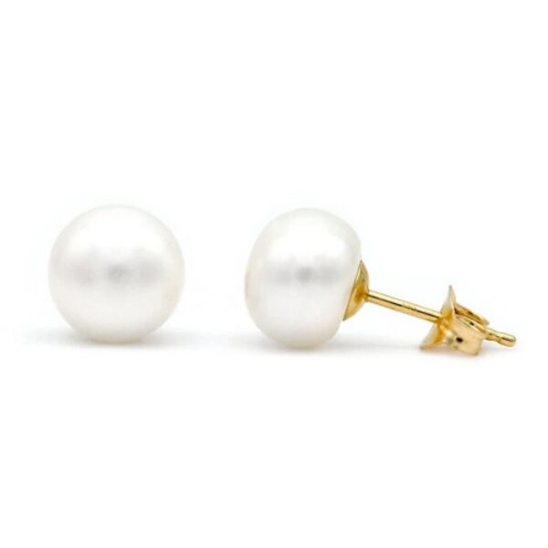 Σκουλαρίκια Pearls με Mαργαριτάρια 8,5-9,0mm Κ14 ΜΣ0186