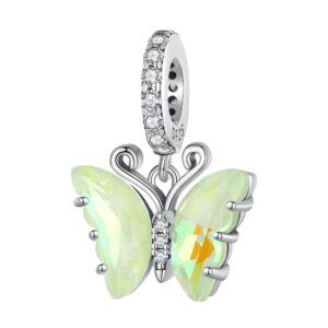 Σύμβολο Silver Me Green butterfly για Βραχιόλι από Ασήμι 925 με Ζιρκόν ΑΒΡ0941
