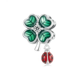 Σύμβολο Silver Me Lady bug and trefoil για Βραχιόλι από Ασήμι 925 με Ζιρκόν ΑΒΡ0962