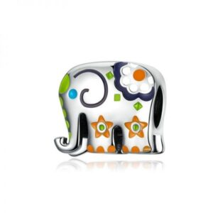 Σύμβολο Silver Me Happy elephant για Βραχιόλι από Ασήμι 925 με Ζιρκόν ΑΒΡ0963