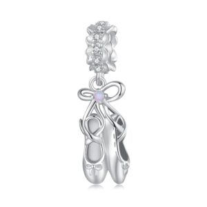 Σύμβολο Silver Me Ballet shoes pendant για Βραχιόλι από Ασήμι 925 με Ζιρκόν ΑΒΡ0968