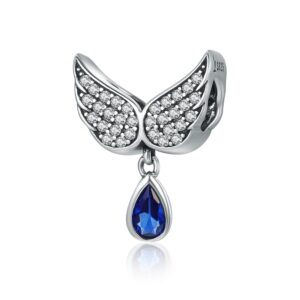 Σύμβολο Silver Me Wings with blue stone για Βραχιόλι από Ασήμι 925 με Ζιρκόν ΑΒΡ0975