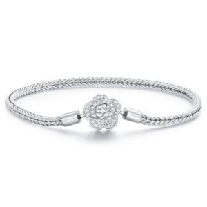 Βραχιόλι Silver Me flower and zirgon για Σύμβολα από Επιπλατινωμένο Ασήμι 925 ΑΒΡ0988