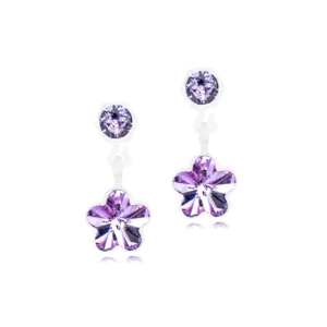 Υποαλλεργικά σκουλαρίκια Blomdahl Medical Plastic Pendant Flower Violet 15‑0103‑3026
